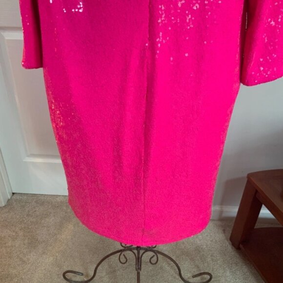 Torrid Hot Pink Sequin Glam Party Dress Plus Size 16 - Picture 9 of 12
